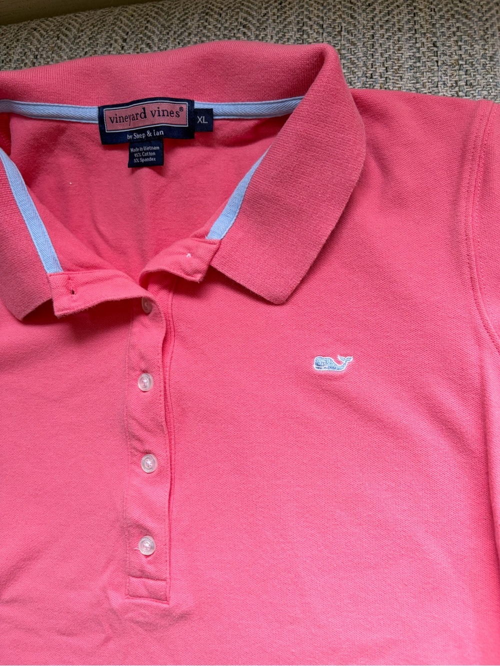 Vineyard Vines classic Pink Short-Sleeve Polo-00B - Picture 3 of 5